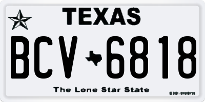 TX license plate BCV6818