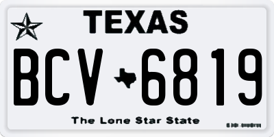 TX license plate BCV6819