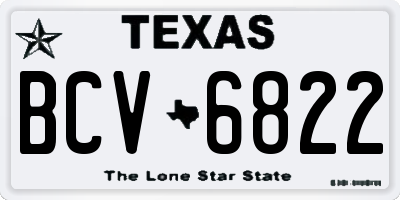 TX license plate BCV6822