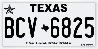 TX license plate BCV6825