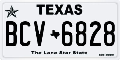 TX license plate BCV6828
