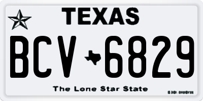 TX license plate BCV6829