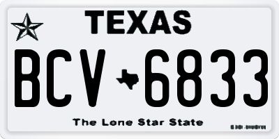 TX license plate BCV6833