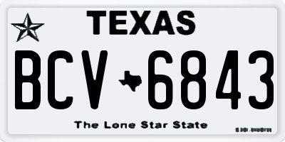 TX license plate BCV6843