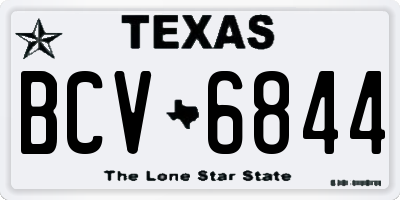 TX license plate BCV6844