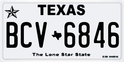 TX license plate BCV6846