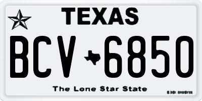 TX license plate BCV6850