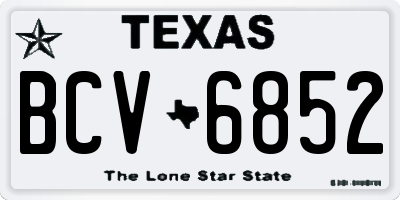 TX license plate BCV6852
