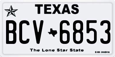 TX license plate BCV6853