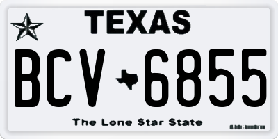 TX license plate BCV6855