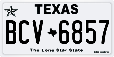 TX license plate BCV6857