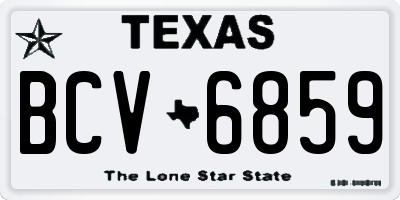 TX license plate BCV6859