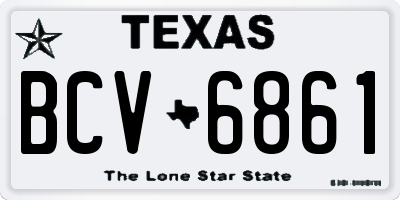 TX license plate BCV6861