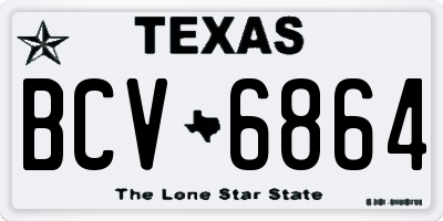TX license plate BCV6864