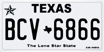 TX license plate BCV6866
