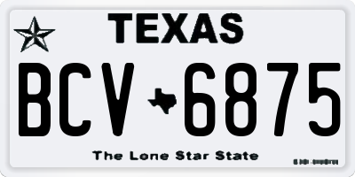 TX license plate BCV6875