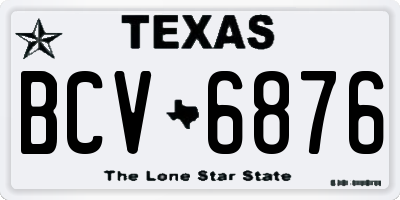 TX license plate BCV6876