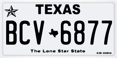 TX license plate BCV6877