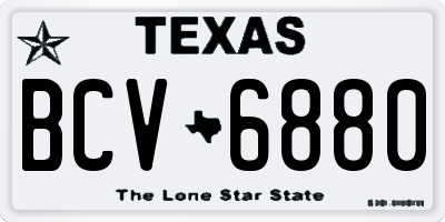 TX license plate BCV6880