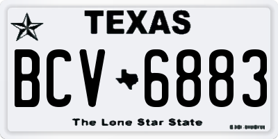 TX license plate BCV6883