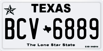 TX license plate BCV6889