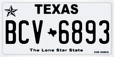 TX license plate BCV6893