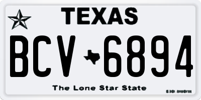 TX license plate BCV6894