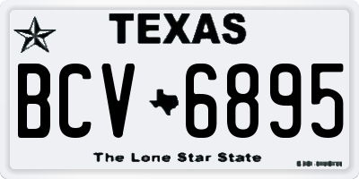 TX license plate BCV6895