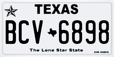 TX license plate BCV6898