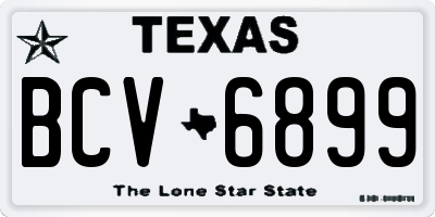 TX license plate BCV6899