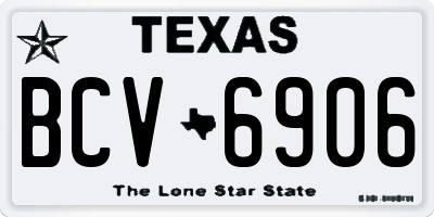 TX license plate BCV6906