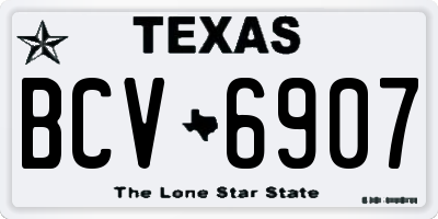 TX license plate BCV6907