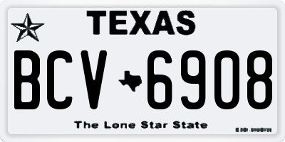 TX license plate BCV6908