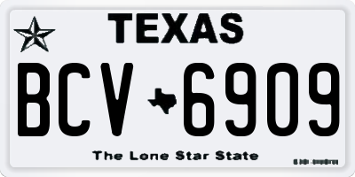 TX license plate BCV6909