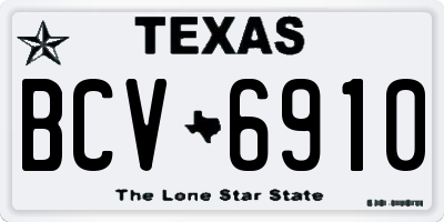 TX license plate BCV6910