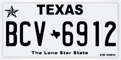 TX license plate BCV6912