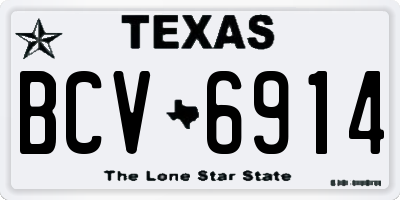 TX license plate BCV6914