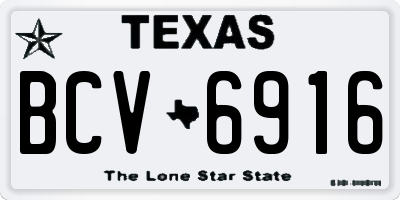 TX license plate BCV6916