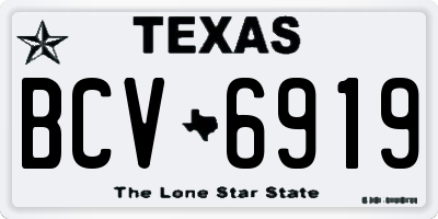 TX license plate BCV6919
