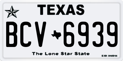 TX license plate BCV6939