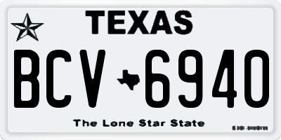 TX license plate BCV6940