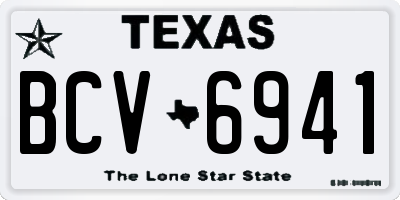 TX license plate BCV6941