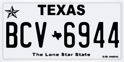 TX license plate BCV6944