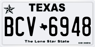 TX license plate BCV6948