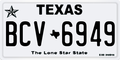 TX license plate BCV6949
