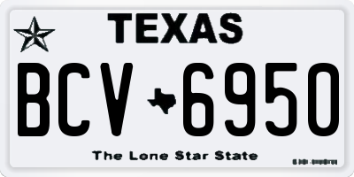 TX license plate BCV6950