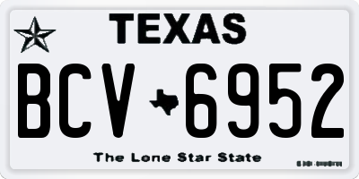 TX license plate BCV6952