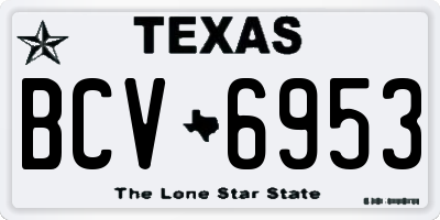TX license plate BCV6953