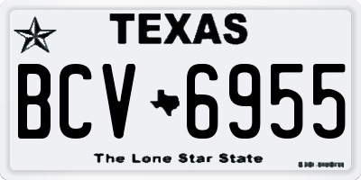 TX license plate BCV6955
