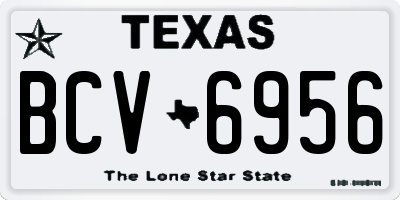 TX license plate BCV6956